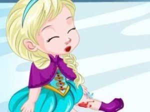 Elsa Ice Skating Injuries Doctor Game Online
