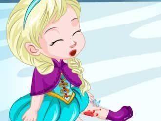 Elsa Ice Skating Injuries Online Game