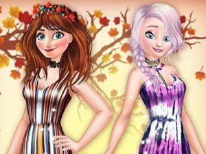 Princesses BFFs Fall Party Dress Up Game