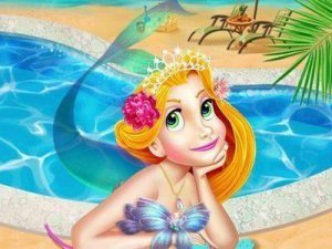Rapunzel Sweet Vacation Hair Styling Game