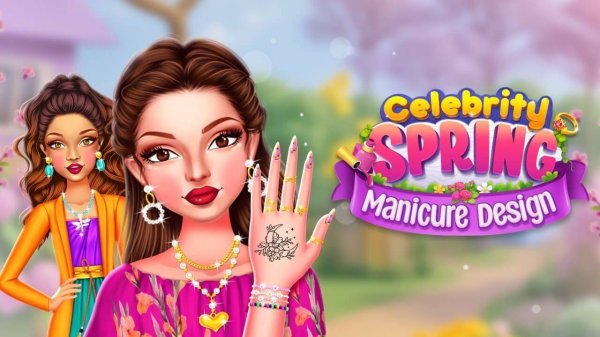 Celebrity Spring Manicure Design - Nail Art Salon Game